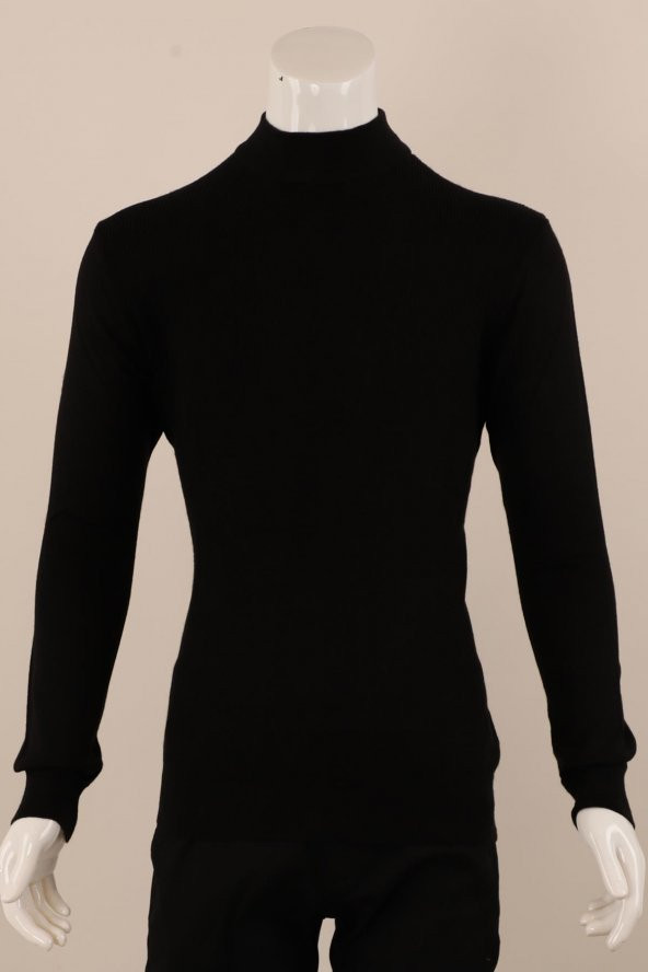 Slim Fit Yünlü Boğazlı Spor Triko - 2