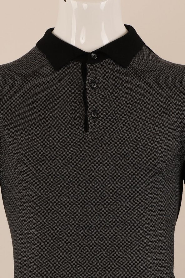 Slim Fit Yünlü Boğazlı Spor Triko - 3