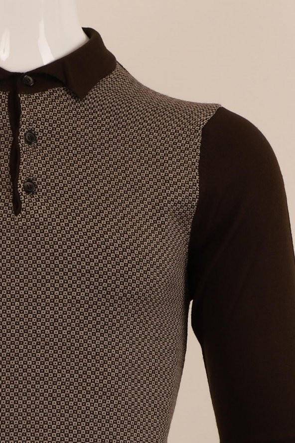 Slim Fit Yünlü Boğazlı Spor Triko - 9