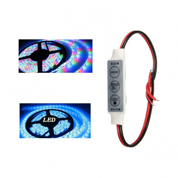 Hafızalı Çok Fonksiyonlu Şerit LED Dimmer Kontrol Devresi Modül 12V 24V A63 ürün görseli 1