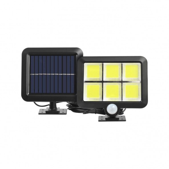 120 Cob LED Solar Panel Güneş Enerjili Dış Mekan 3 Mod Duvar Bahçe Lambası D11 - 3