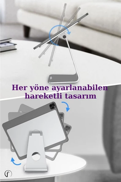 iPad Air 10,9 inç  4/5. Nesil Serisi Fuchsia FS609 Magnetik Tablet Standı - 11