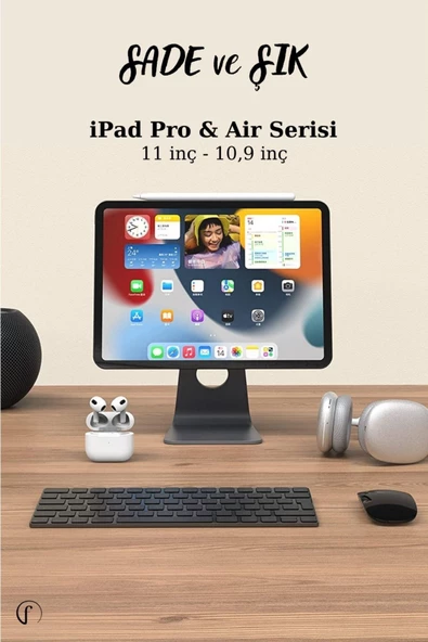 iPad Air 10,9 inç  4/5. Nesil Serisi Fuchsia FS609 Magnetik Tablet Standı - 9