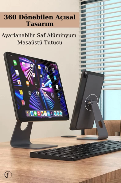 iPad Air 10,9 inç  4/5. Nesil Serisi Fuchsia FS609 Magnetik Tablet Standı - 3