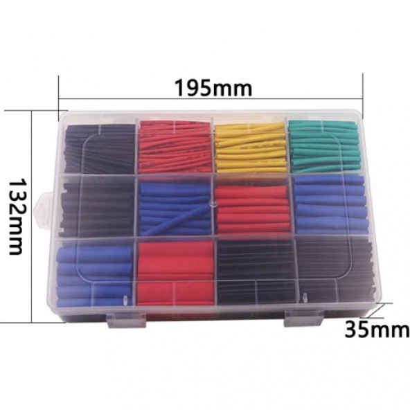 750'LI Kutulu Heat Shrink Makaron Daralan Kablo Tamir Seti A24
