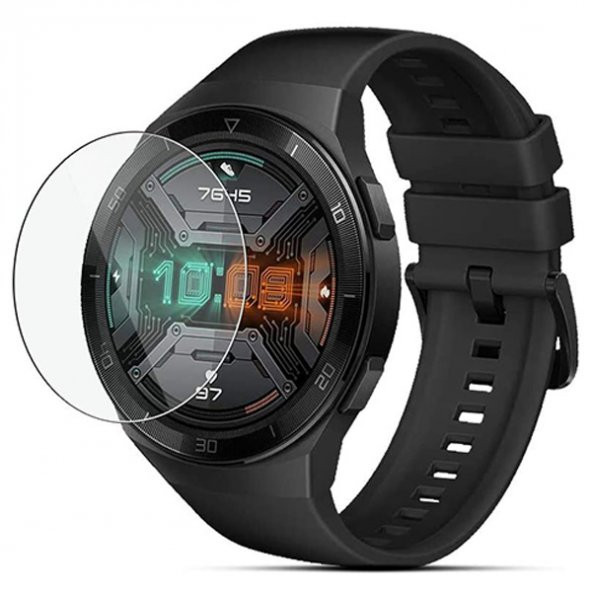 Huawei Watch GT2E Tempered Cam Kırılmaz Koruyucu