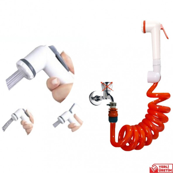 Plasyay Spiral Mandallı Şattaf (Bide)  Başlıklı Sulama Yıkama Setler - 2