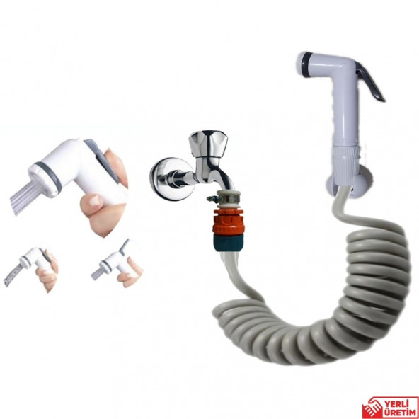 Plasyay Spiral Mandallı Şattaf (Bide)  Başlıklı Sulama Yıkama Setler - 3