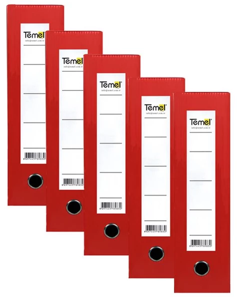 Arşiv ve Proje Kutusu 29x36x5cm Kırmızı 5'li - 5