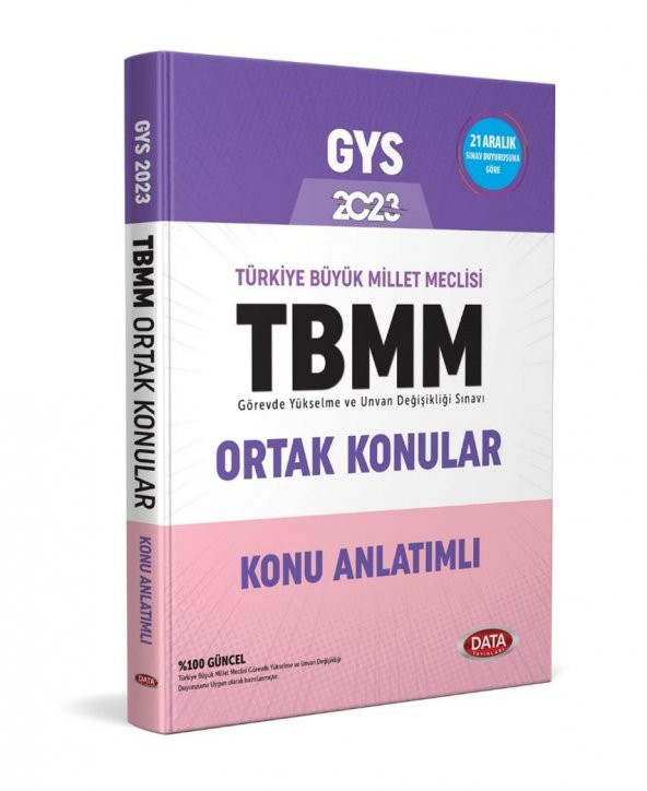 Türkiye Büyük Millet Meclisi GYS Ortak Konular Konu Anlatımlı Data Yayınları