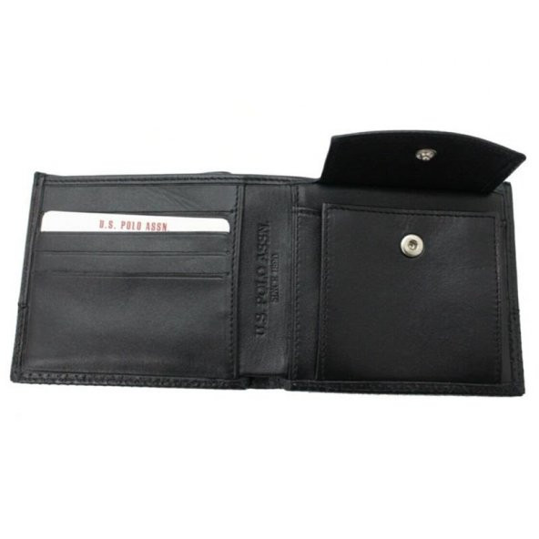 U.S POLO ASSN. CUZDAN SIYAH FERMUARLI (PLCUZ2141) - 2