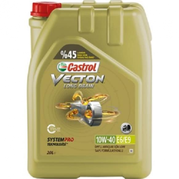 Castrol Vecton E6/E9 10W-40 20 lt Motor Yağı 2022 üretim+YAĞ FİLTRESİ HEDİYE - 1