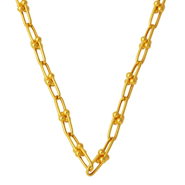 22 Ayar Tiffany Tarzı Altın Zincir - 55 cm