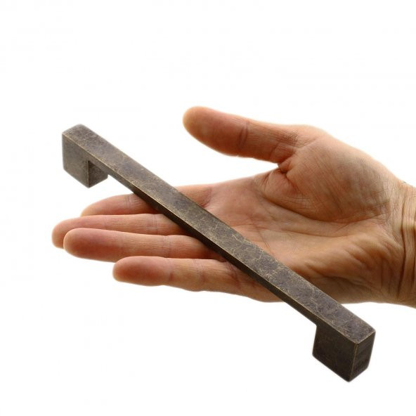 Çekmece Dolap Kapak Kulpu Kulbu 192 mm Antik Sarı Metal Kulp - Resim 2