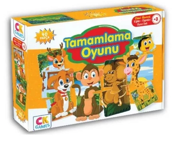 Eğitici Oyun Seti Tamamlama Oyunu 40 Parça Puzzle