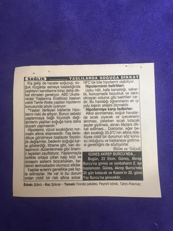 23 Ekim 2001 Takvim Yaprağı - Nostalji Koleksiyonluk Takvim Yaprağı B - Resim 2