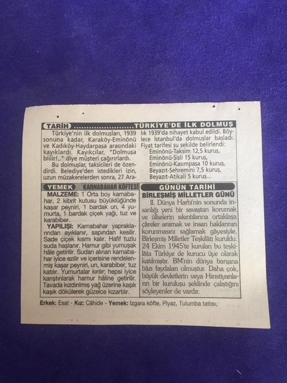 24 Ekim 2001 Takvim Yaprağı - Nostalji Koleksiyonluk Takvim Yaprağı B - Resim 2