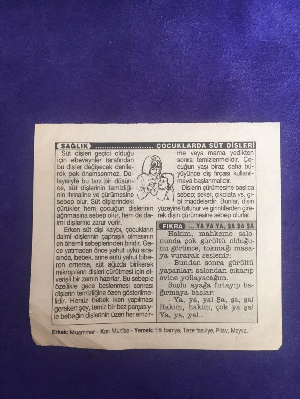 1 Mayıs 2001 Takvim Yaprağı - Nostalji Koleksiyonluk Takvim Yaprağı B - 2