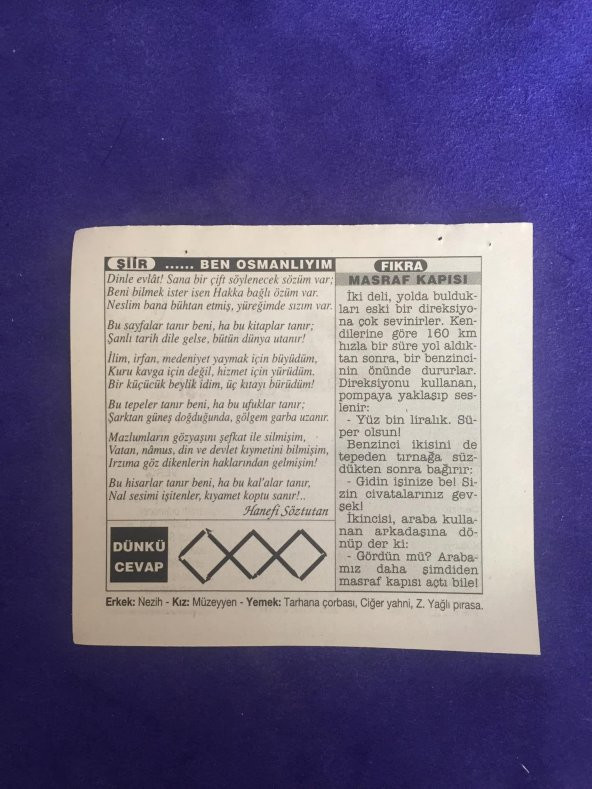 21 Ekim 2001 Takvim Yaprağı - Nostalji Koleksiyonluk Takvim Yaprağı B - Resim 2