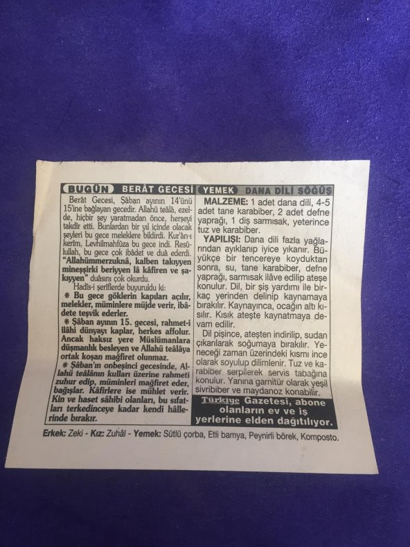 31 Ekim 2001 Takvim Yaprağı - Nostalji Koleksiyonluk Takvim Yaprağı - 2