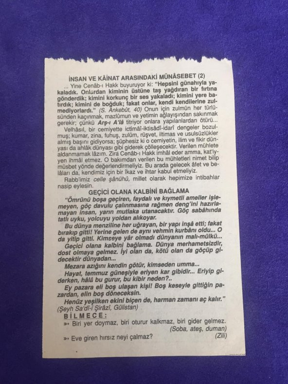 7 Kasım 2001 Takvim Yaprağı - Nostalji Koleksiyonluk Takvim Yaprağı - Resim 2