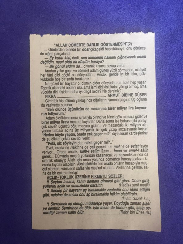 30 Kasım 2001 Takvim Yaprağı - Nostalji Koleksiyonluk Takvim Yaprağı - Resim 2