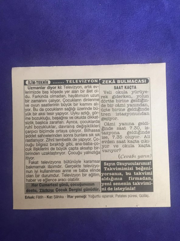 8 Aralık 2001 Takvim Yaprağı - Nostalji Koleksiyonluk Takvim Yaprağı - Resim 2