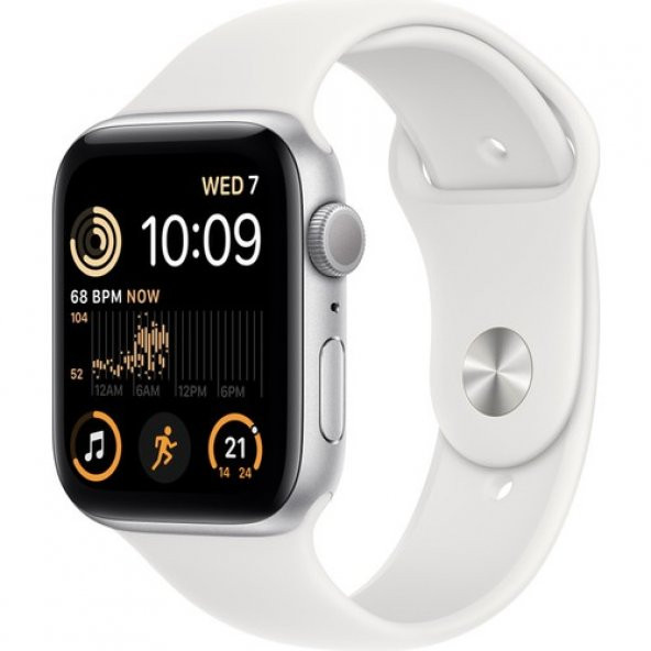 Apple Watch Se Gps 44MM Silver Aluminium Case With White Sport Band (2nd) - Regular MNK23TU/A