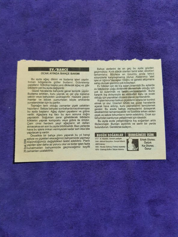 28 Ocak 2008 Takvim Yaprağı - Nostaljik Koleksiyonluk Takvim Yaprağı A - Resim 2