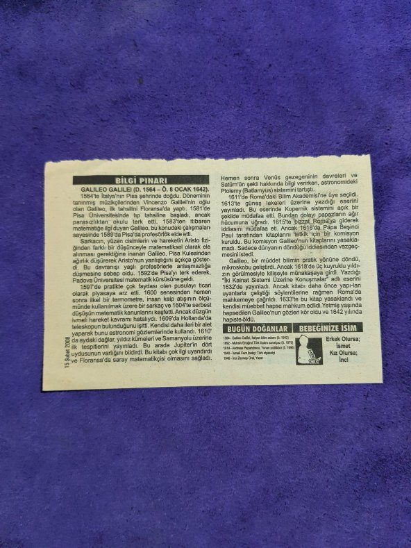 15 Şubat 2008 Takvim Yaprağı - Nostaljik Koleksiyonluk Takvim Yaprağı A - Resim 2