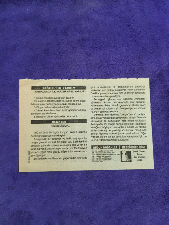 16 Şubat 2008 Takvim Yaprağı - Nostaljik Koleksiyonluk Takvim Yaprağı A - Resim 2