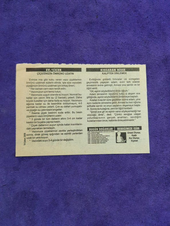 18 Şubat 2008 Takvim Yaprağı - Nostaljik Koleksiyonluk Takvim Yaprağı - Resim 2