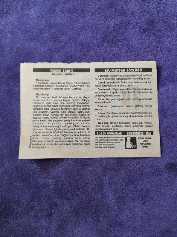 29 Mart 2008 Takvim Yaprağı - Nostaljik Koleksiyonluk Takvim Yaprağı - Resim 2