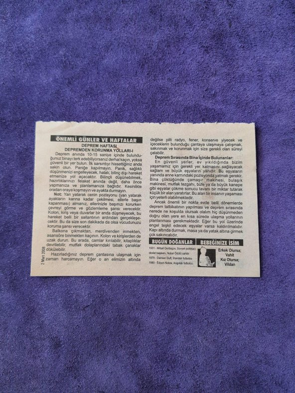 2 Mart 2008 Takvim Yaprağı - Nostaljik Koleksiyonluk Takvim Yaprağı - Resim 2