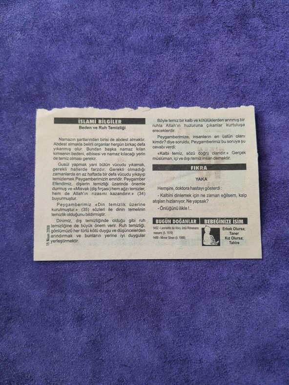 15 Nisan 2008 Takvim Yaprağı - Nostaljik Koleksiyonluk Takvim Yaprağı - Resim 2