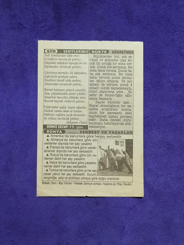 26 Ocak 2003 Takvim Yaprağı - Nostaljik Koleksiyonluk Takvim Yaprağı - Resim 2