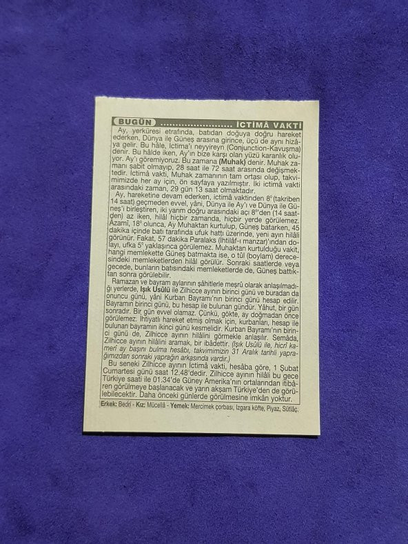 1 Şubat 2003 Takvim Yaprağı - Nostaljik Koleksiyonluk Takvim Yaprağı - Resim 2
