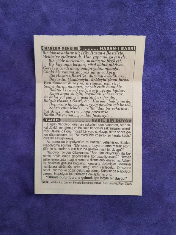 13 Mart 2003 Takvim Yaprağı - Nostaljik Koleksiyonluk Takvim Yaprağı - Resim 2