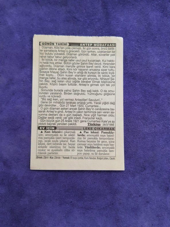 28 Mart 2003 Takvim Yaprağı - Nostaljik Koleksiyonluk Takvim Yaprağı - Resim 2