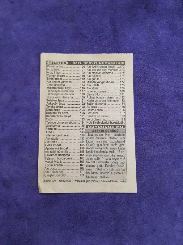 21 Nisan 2003 Takvim Yaprağı - Nostaljik Koleksiyonluk Takvim Yaprağı - Resim 2