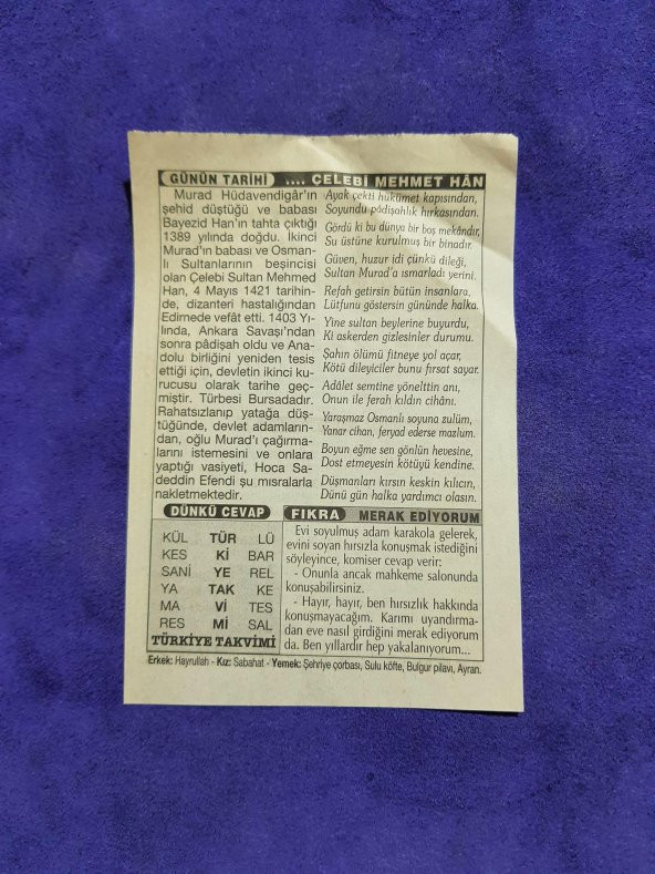 4 Mayıs 2003 Takvim Yaprağı - Nostaljik Koleksiyonluk Takvim Yaprağı - Resim 2