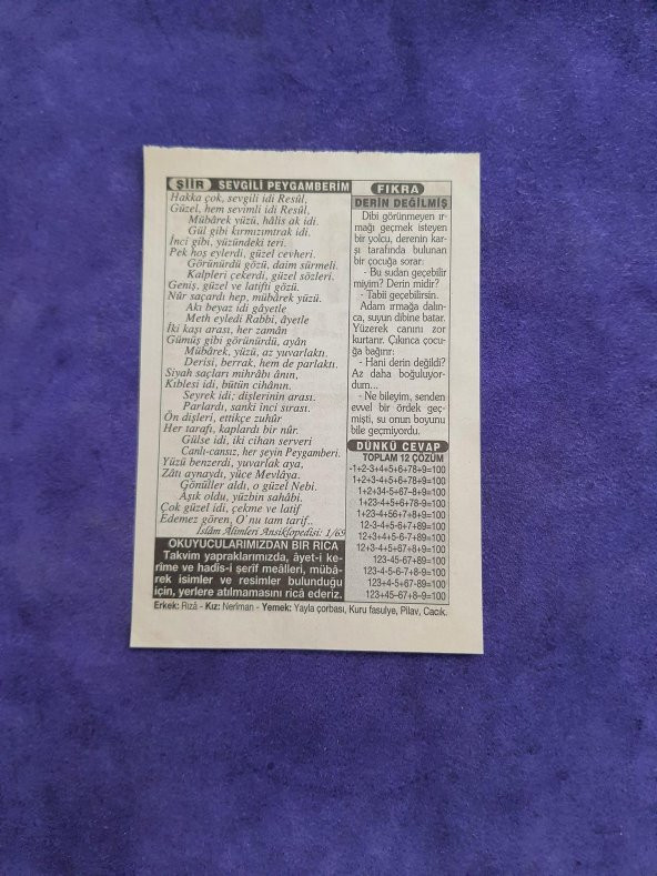 20 Nisan 2003 Takvim Yaprağı - Nostaljik Koleksiyonluk Takvim Yaprağı - Resim 2