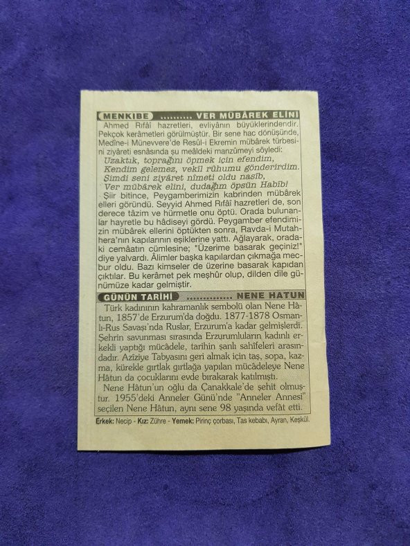 22 Mayıs 2003 Takvim Yaprağı - Nostaljik Koleksiyonluk Takvim Yaprağı - Resim 2