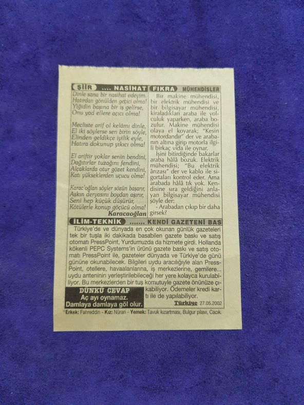 13 Temmuz 2003 Takvim Yaprağı - Nostaljik Koleksiyonluk Takvim Yaprağı - Resim 2