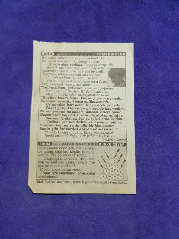 3 Ağustos 2003 Takvim Yaprağı - Nostaljik Koleksiyonluk Takvim Yaprağı - Resim 2