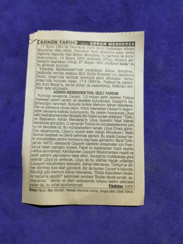 17 Eylül 2003 Takvim Yaprağı - Nostaljik Koleksiyonluk Takvim Yaprağı - Resim 2