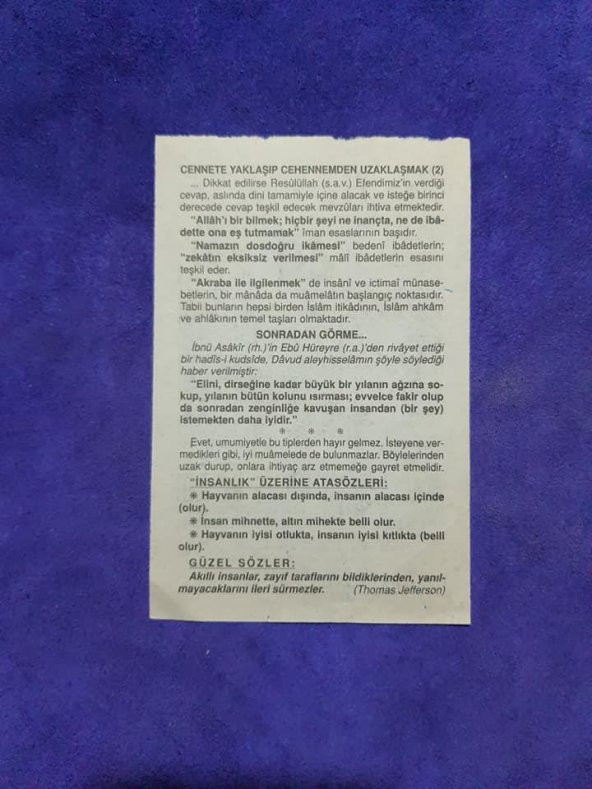 24 Mart 2002 Takvim Yaprağı - Nostalji Koleksiyonluk Takvim Yaprağı A - 2
