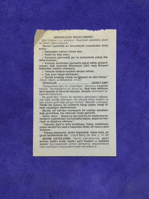 3 Mayıs 2002 Takvim Yaprağı - Nostalji Koleksiyonluk Takvim Yaprağı A - Resim 2