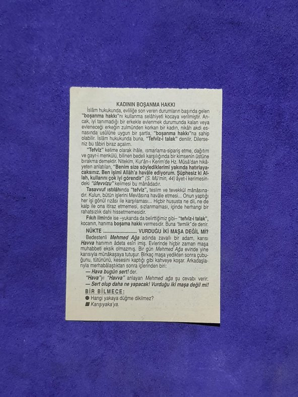 15 Mayıs 2002 Takvim Yaprağı - Nostalji Koleksiyonluk Takvim Yaprağı A - 2