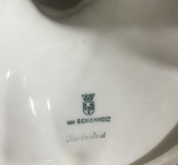 Von Schierholz Çiçek Motifli 5li Porselen Şamdan 2. El - 8